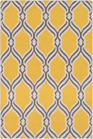 Surya Rivington 2' X 3' Handmade Wool Rug - Durable Modern Decor With Natural Charm, Spot Clean Only Yellow Wool Rvt5021-810