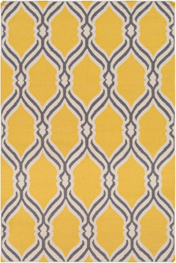 Surya Rivington 2' X 3' Handmade Wool Rug - Durable Modern Decor With Natural Charm, Spot Clean Only Yellow Wool Rvt5021-810