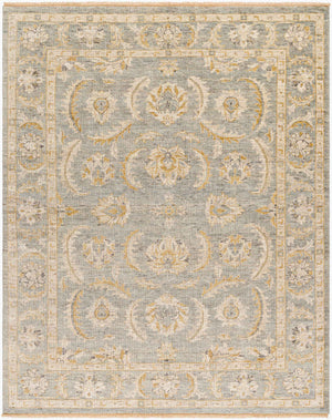 Surya Revival Handmade 10' X 14' Wool Rug With Elegant Fringe - Timeless Charm For Your Home Decor Pewter Wool Rvv2301-1014