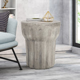 Christopher Knight Home® - Noble House - Delphinus Outdoor Contemporary Lightweight Concrete Accent Side Table