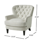 Christopher Knight Home® - Noble House - Tafton Ivory Fabric Club Chair