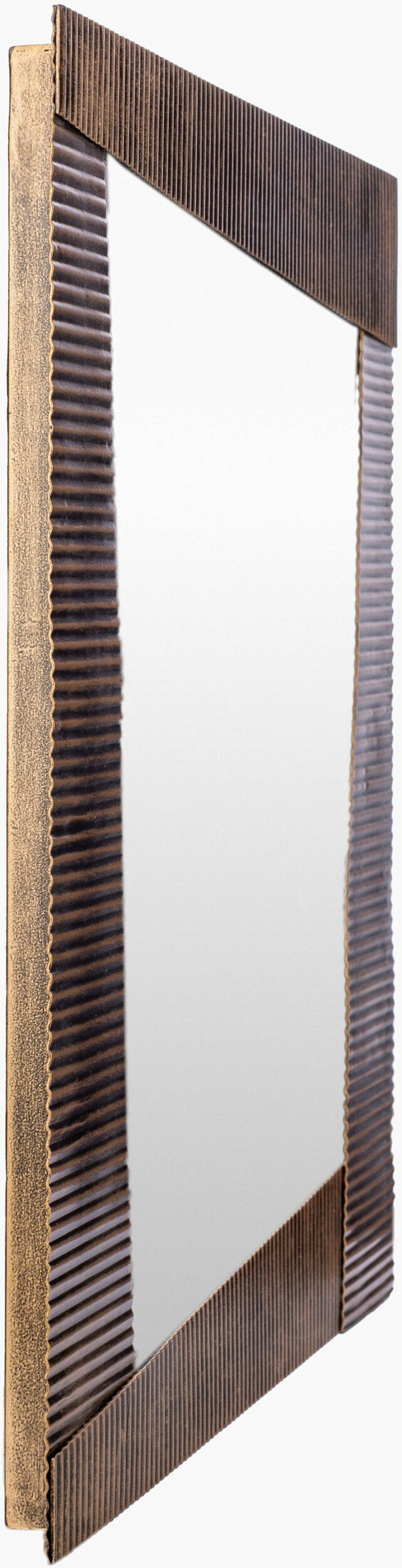 Surya Rendezvous Industrial Rustic 19” Mirror - Stylish Home Decor, Easy Maintenance, Bold Aesthetic Appeal Frame, Gold Iron Rvz001-set