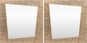 Surya Rendezvous Industrial Rustic 19” Mirror - Stylish Home Decor, Easy Maintenance, Bold Aesthetic Appeal Frame, Gold Iron Rvz001-set