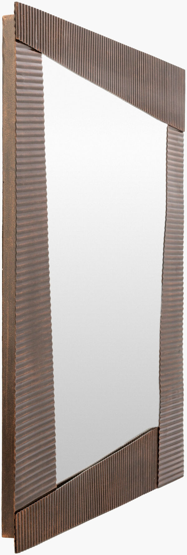 Surya Rendezvous Industrial Rustic 19” Mirror - Stylish Home Decor, Easy Maintenance, Bold Aesthetic Appeal Frame, Metallic ,Copper Iron Rvz002-set