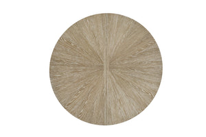 A.R.T. Furniture Tamarac Round Dining Table - Dusky Brindle Finish, Extends To 82”, Seating For 4-6, Unique Base Design Beige, Beige Material, Parawood Solids,Oak Veneer,Resin 267225-2352