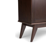 Draper Mid Century Low Storage Cabinet Medium Auburn Brown B136P158151 Hearth and Haven