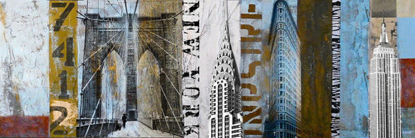 Surya Wall Decor Rwl-3012 - Stunning 60"H X 30"W Framed Art To Elevate Your Modern Home Decor Main, Blue Canvas Rwl3077-3060