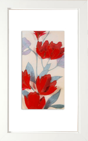 Surya Wall Decor Rwl-3012 - Stunning 60"H X 30"W Framed Art To Elevate Your Modern Home Decor Main, Red Paper Rwl3084-1424