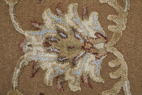 Feizy Rugs Prescott Hand-tufted Floral Rug In Earth Tones - Traditional Persian Design For Elegant Spaces Tan,Ivory Viscose,Wool Pct8939fivybgee10