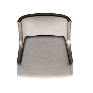 A.R.T. Furniture Cove Side Chair - Elegant Transitional Glam Design With Mica Finish, Upholstered In Mushroom Fabric Grey Rubberwood Solids,Foam,Fabric,Metal 349206-2743