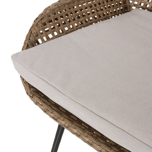 English Elm Pe Rattan Outdoor Bar Stools All Weather Woven Set with Cushioned Seats for Patio 71503.00LBRN-4