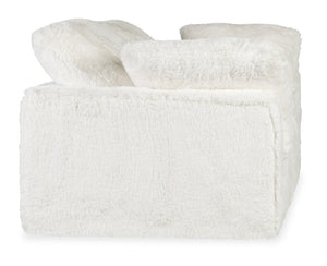 Hooker Furniture Barefoot Plush Two-Seat Sofa In Yakety Yak Natural Fabric — Modern Boxy Silhouette, Cozy Comfort 45.00 L x 90.00W x 24.75H SS410-2PC-410