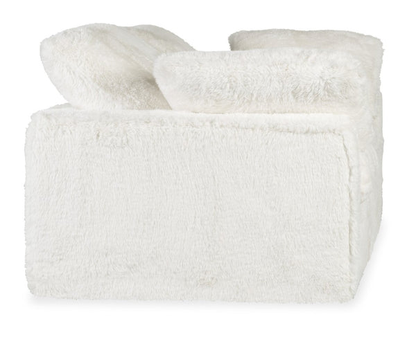 Hooker Furniture Barefoot Plush Two-Seat Sofa In Yakety Yak Natural Fabric — Modern Boxy Silhouette, Cozy Comfort 45.00 L x 90.00W x 24.75H SS410-2PC-410