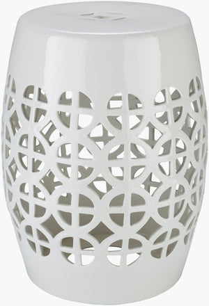 Livabliss Ridgeway Ceramic Garden Stool Global Pattern Outdoor Accent Seat or Plant Riser RWY003-131318