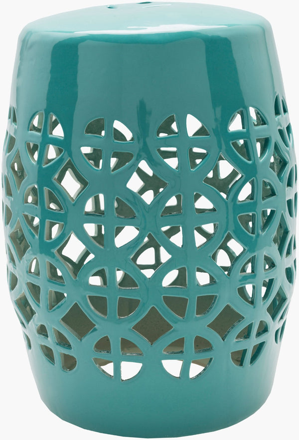 Livabliss Ridgeway Glazed Ceramic Barrel Garden Stool Global Bohemian Patio or Indoor Accent RWY005-131318