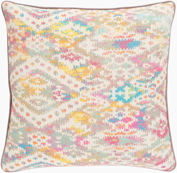 Surya Roxana 18"X18" Cotton Accent Pillow - Exquisite Detail & Unique Charm For Your Home Decor Yellow Cotton,Cotton Rxa002-2020