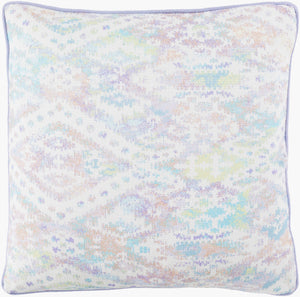 Surya Roxana 18"X18" Cotton Accent Pillow - Exquisite Detail & Unique Charm For Your Home Decor Sky Blue Cotton,Cotton Rxa003-2222p