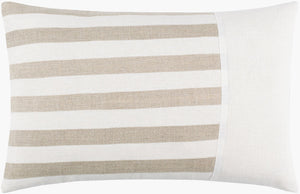 Surya Roxbury Woven Linen Lumbar Pillow Handcrafted Farmhouse Accent for Sofas and Beds RXB005-1320P