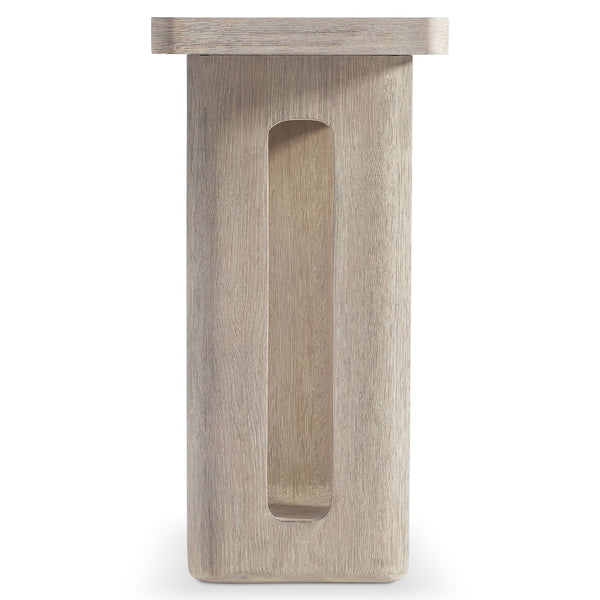 Bernhardt Bernhardt Lucerne Wire-brushed Oak Console Table Sculptural Pedestal Base Entryway Accent 393912