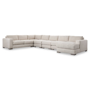 Bernhardt Bernhardt Drew Tailored Fabric Sectional with Wooden Legs for Spacious Living Rooms K2331