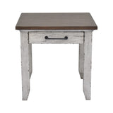 English Elm Steve Silver - Bear - Creek End Table - White