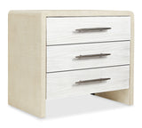 Cascade Three-Drawer Nightstand Whites/Creams/Beiges  Hooker Furniture