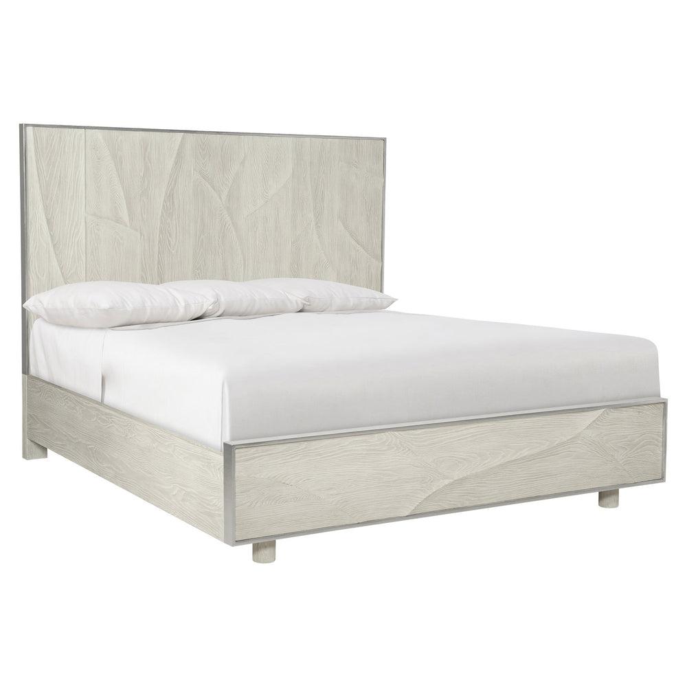 Bernhardt Bernhardt Alvarez King Panel Bed With Nickel Cast Aluminum Accents, Natural Wood Grain, Elevated Modern Design K1600