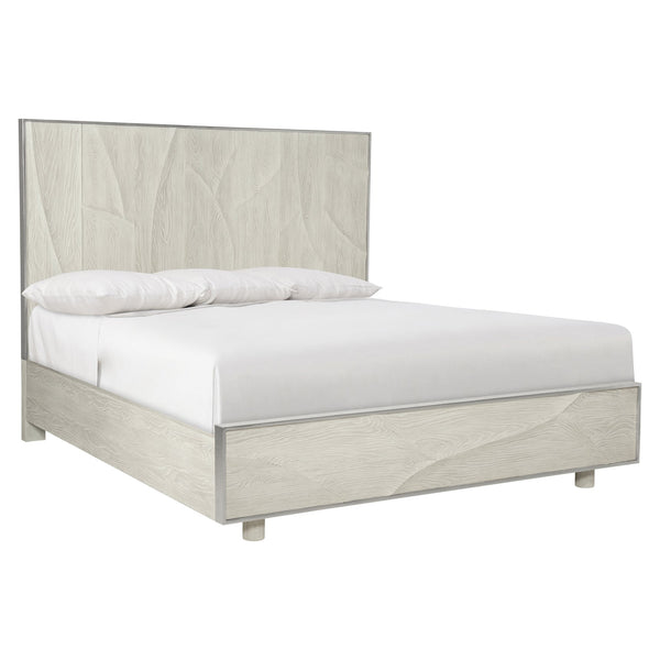 Bernhardt Bernhardt Alvarez King Panel Bed With Nickel Cast Aluminum Accents, Natural Wood Grain, Elevated Modern Design K1600