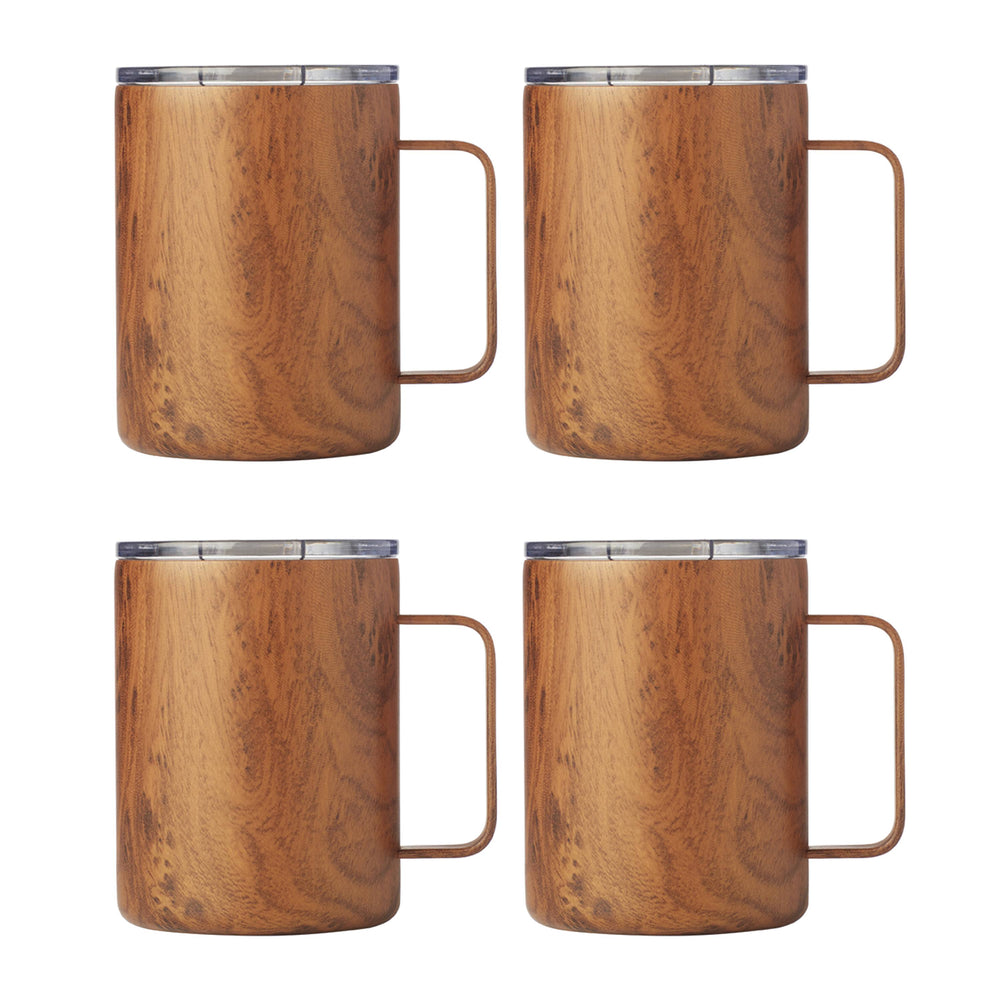 Lenox Cambridge 16 Oz Wood Insulated Coffee Mugs, Set of 4 NO COLOR METAL EP52PTCB24DS