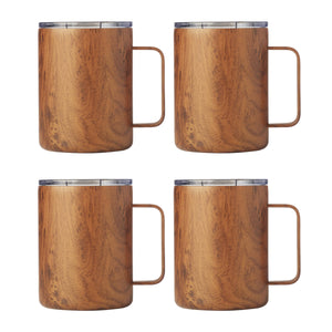 Lenox Cambridge 16 Oz Wood Insulated Coffee Mugs, Set of 4 NO COLOR METAL EP52PTCB24DS