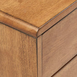 Homelegance By Top-Line Lucien Oak Finish 5-Drawer Chest Oak Rubberwood