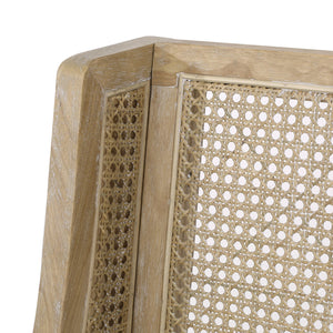 English Elm Christopher Knight Home® - DINING Chair with Cane Webbing and Upholstered Seat, Rustic Rubberwood Frame for Cozy Gatherings Beige 72388.00