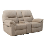 Parker Living Bryant - Ruffles Wicker Power Reclining Console Loveseat