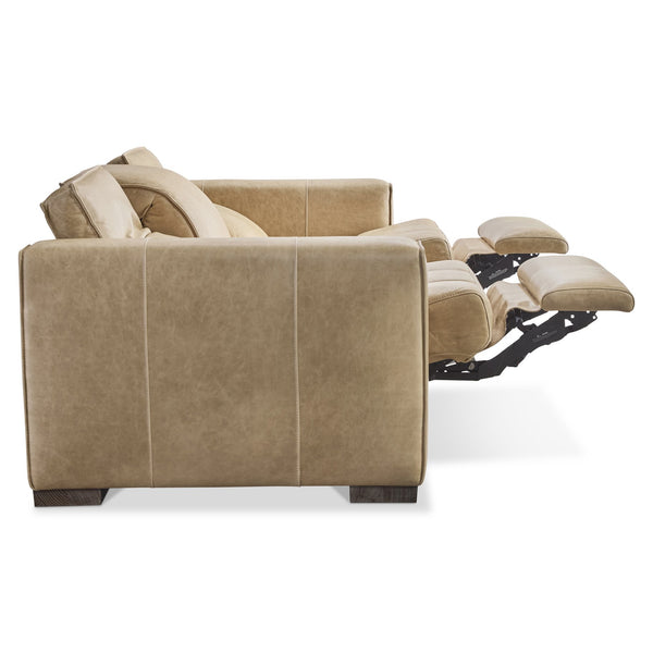 Bernhardt Bernhardt Power Reclining Leather Sofa Modern Living Room Comfort Tailored Design 407RLO
