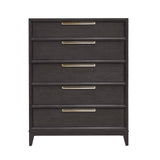 Quincy 5-Drawer Chest Black with Molasses Finish P375124 Pulaski Furniture