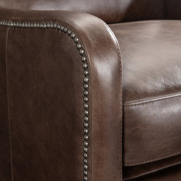 Bernhardt Bernhardt Landon Full Recline Leather Armchair with Nailhead Trim for Living Room 701RLO