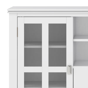 English Elm Artisan Tall Tv Media Stand - Handcrafted White Wood With Modern Design & Ample Storage Solutions B136P158412