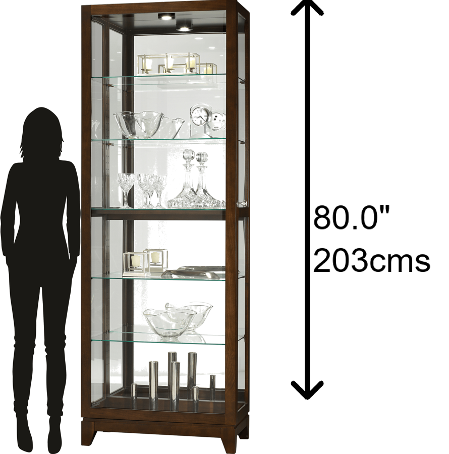 Hekman Furniture 680588 Luke Lighted Curio Cabinet - Elegant Glass Display, Adjustable Shelves & Premium Craftsmanship Espresso Luke Curio Cabinet 680588