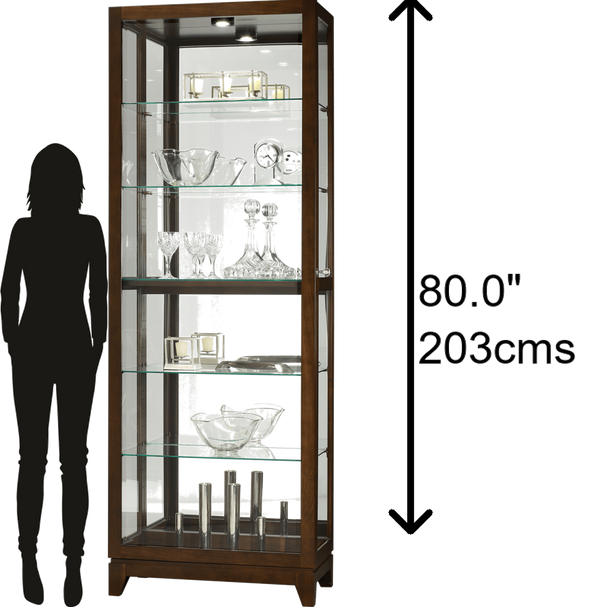 Hekman Furniture 680588 Luke Lighted Curio Cabinet - Elegant Glass Display, Adjustable Shelves & Premium Craftsmanship Espresso Luke Curio Cabinet 680588