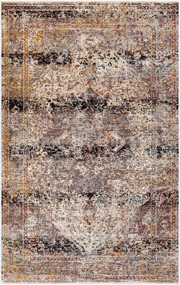 Livabliss Arya Traditional Fringe Area Rug Polyester Viscose Blend Medium Pile Living Room RYA2300-8101210