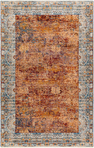 Livabliss Arya Traditional Runner Rug Machine Woven Polyester Viscose Blend Hallway Accent Dark Red, Burnt 8'10" x 12'10" RYA2302-8101210