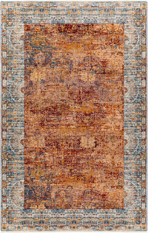 Livabliss Arya Traditional Runner Rug Machine Woven Polyester Viscose Blend Hallway Accent Dark Red, Burnt 8'10" x 12'10" RYA2302-8101210