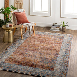 Livabliss Arya Traditional Runner Rug Machine Woven Polyester Viscose Blend Hallway Accent Dark Red, Burnt 8'10" x 12'10" RYA2302-8101210