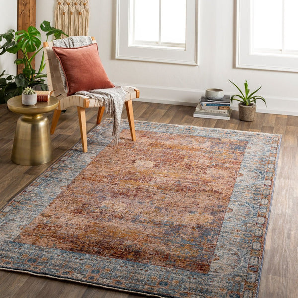 Livabliss Arya Traditional Runner Rug Machine Woven Polyester Viscose Blend Hallway Accent Dark Red, Burnt 8'10" x 12'10" RYA2302-8101210