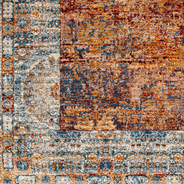 Livabliss Arya Traditional Runner Rug Machine Woven Polyester Viscose Blend Hallway Accent Dark Red, Burnt 8'10" x 12'10" RYA2302-8101210