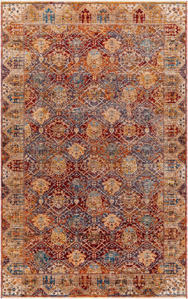 Livabliss Arya Turkish Area Rug Polyester Viscose Blend with Fringe for Living Dining Rooms RYA2303-8101210
