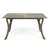 Christopher Knight Home® - Noble House - Hermosa Outdoor Acacia Wood Rectangular Dining Table, Gray