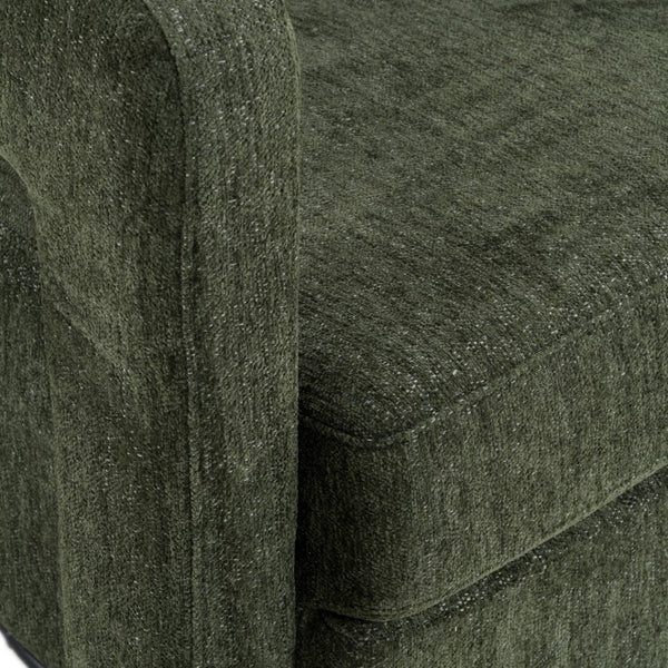 VIG Furniture Ryan Olive Green Swivel Chair With Camel-Back Support, Metal 360° Base, Soft Polyester Upholstery VGDW-DS1018-GRY