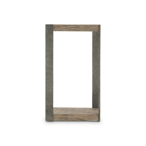 Bernhardt Bernhardt Tribeca Wire-Brushed Oak Accent Table With Textured Steel Supports And Lower Shelf Storage 333123