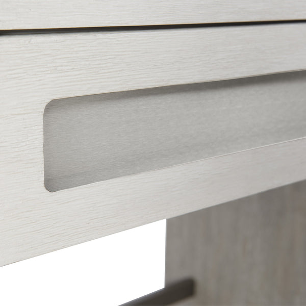 Bernhardt Bernhardt Foundations Desk — Two‑Tone Rustic Modern Writing Desk With Soft‑Close Drawer, Steel Accents 306512